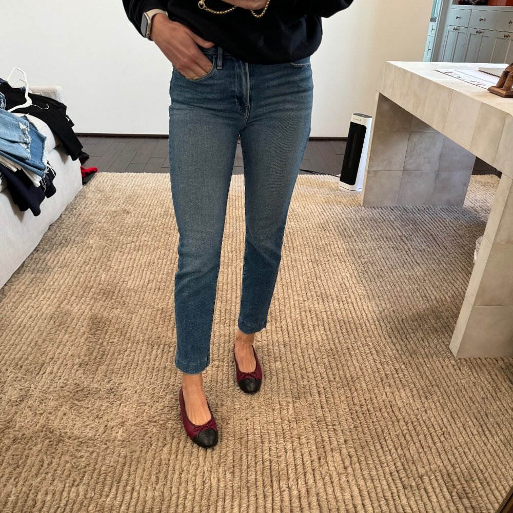 Frame, Le High Straight Jeans, Size 24